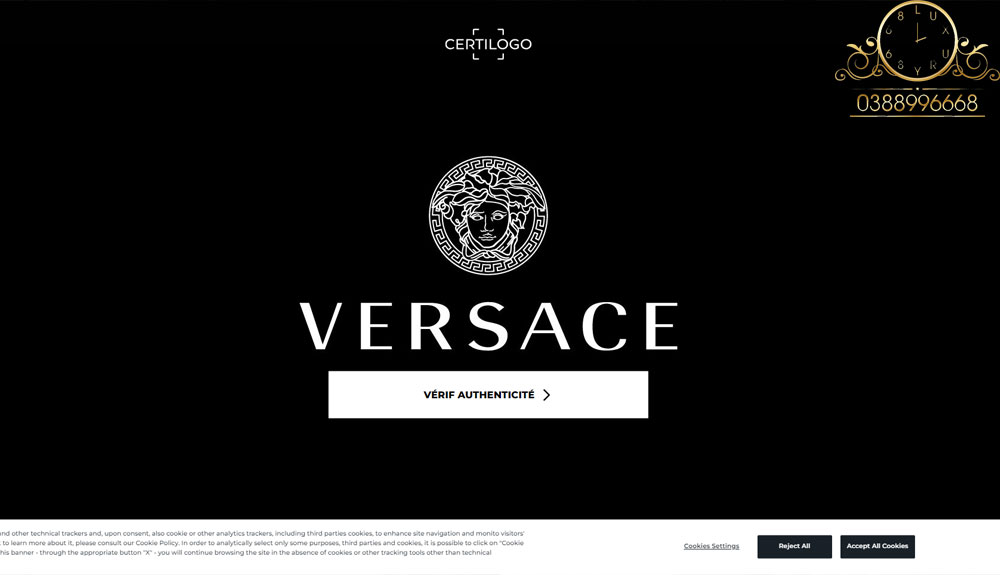 Cách kiểm tra đồng hồ Versace chính hãng và Check mã Code chuẩn nhất