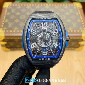 Đồng hồ Franck Muller nam giá rẻ Vanguard Racing Skeleton Blue Inner Dial